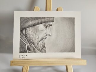 Nachdenklicher Mann Format ca. A5