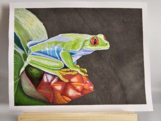 Kleiner Frosch auf Blüte